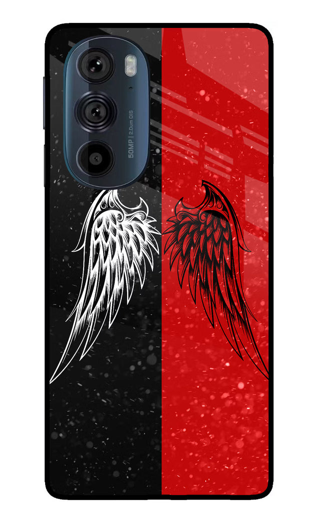 Wings Moto Edge 30 Pro Glass Case Back Cover by Casekaro