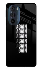 Again Again Gain Moto Edge 30 Pro Glass Case Back Cover by Casekaro