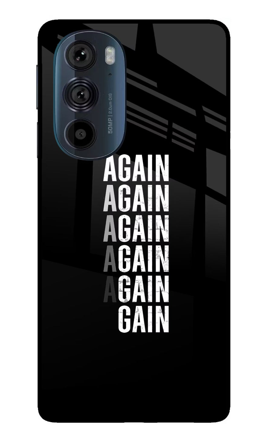 Again Again Gain Moto Edge 30 Pro Back Cover, Glass case