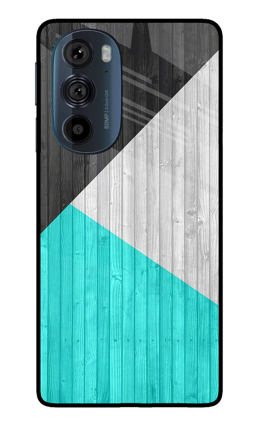 Wooden Abstract Moto Edge 30 Pro Glass Case