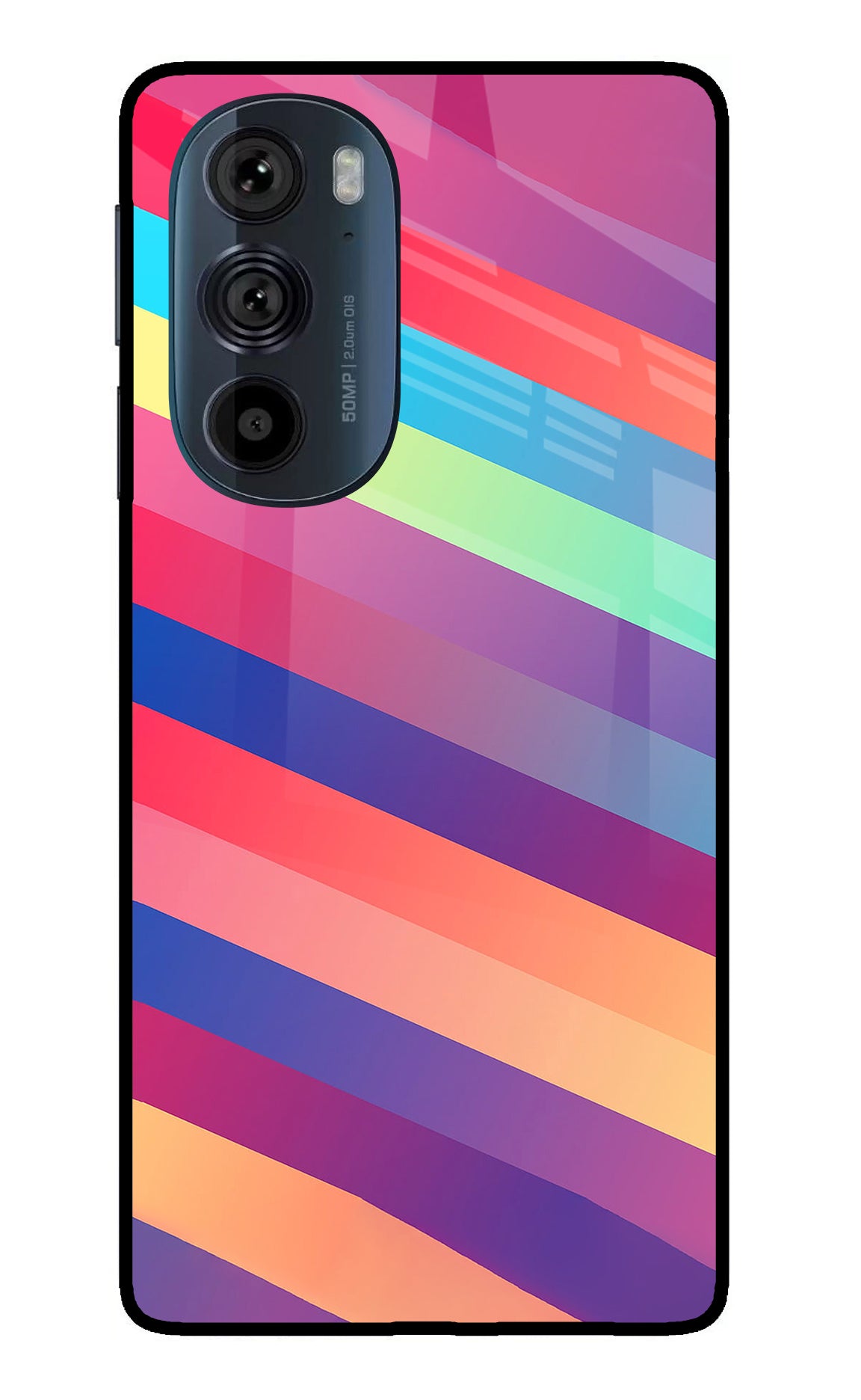 Stripes color Moto Edge 30 Pro Glass Case