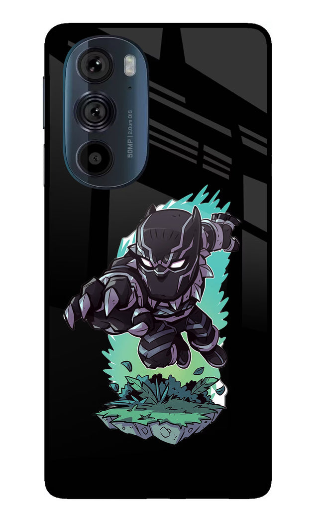 Black Panther Moto Edge 30 Pro Glass Case Back Cover by Casekaro