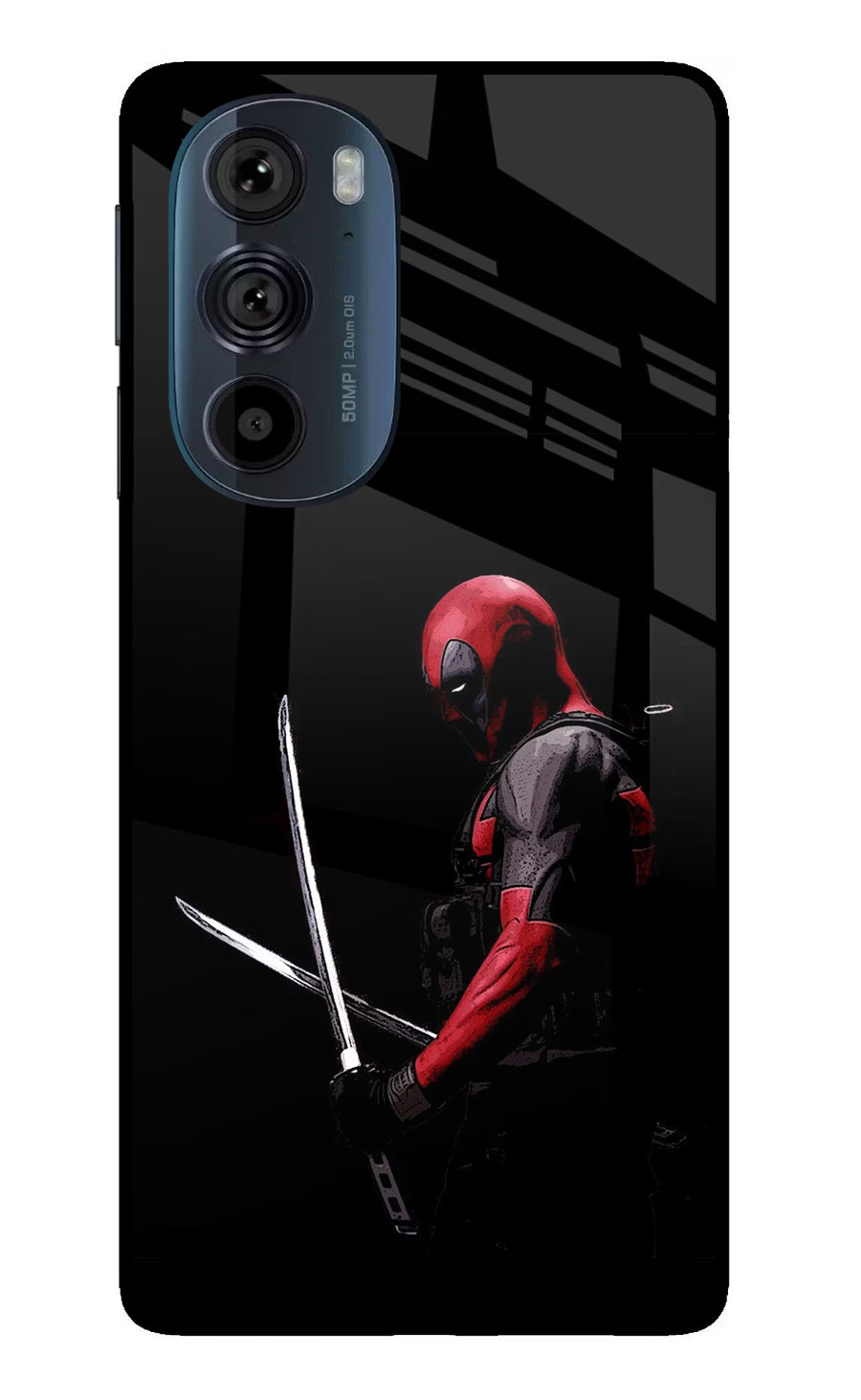 Deadpool Moto Edge 30 Pro Back Cover, Glass case