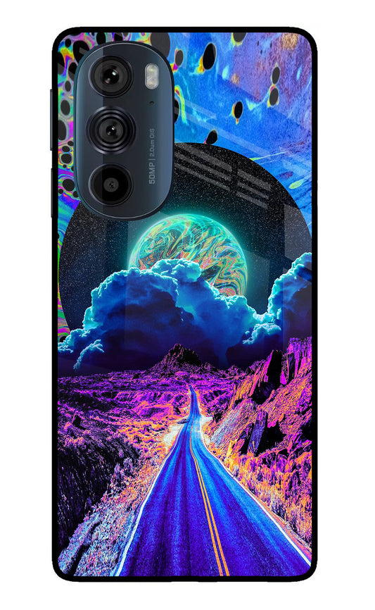 Psychedelic Painting Moto Edge 30 Pro Glass Case