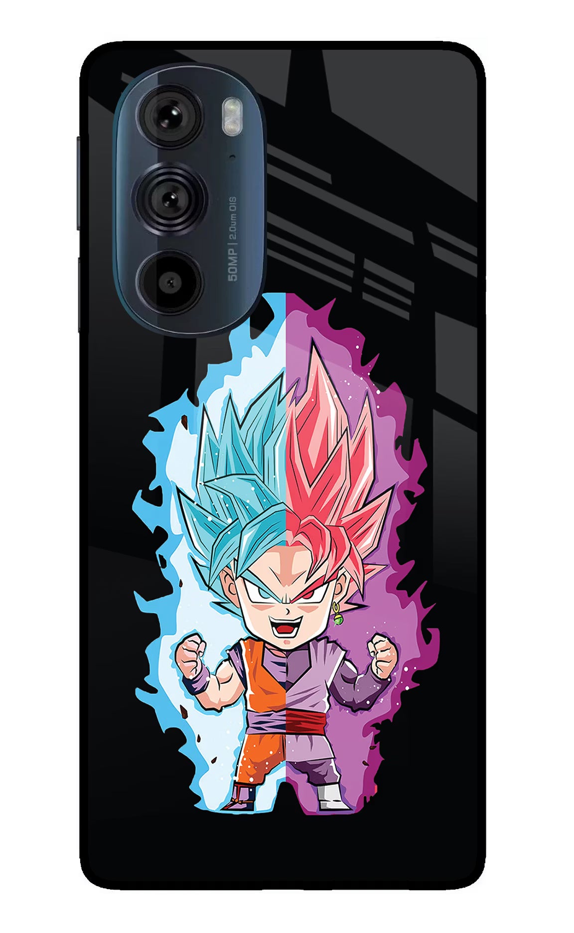 Chota Goku Moto Edge 30 Pro Glass Case Back Cover by Casekaro
