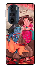 Radhe Krishna Moto Edge 30 Pro Glass Case Back Cover by Casekaro