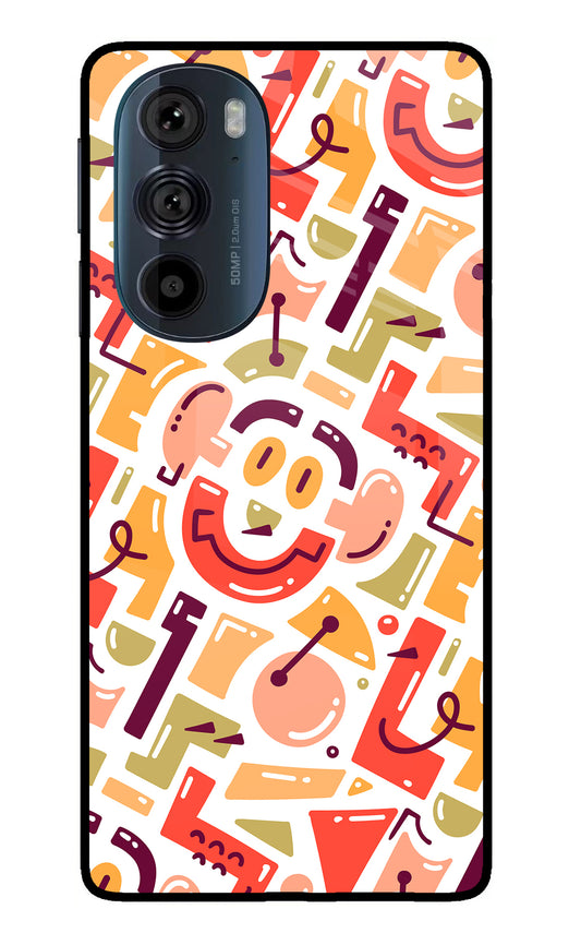 Doodle Pattern Moto Edge 30 Pro Glass Case