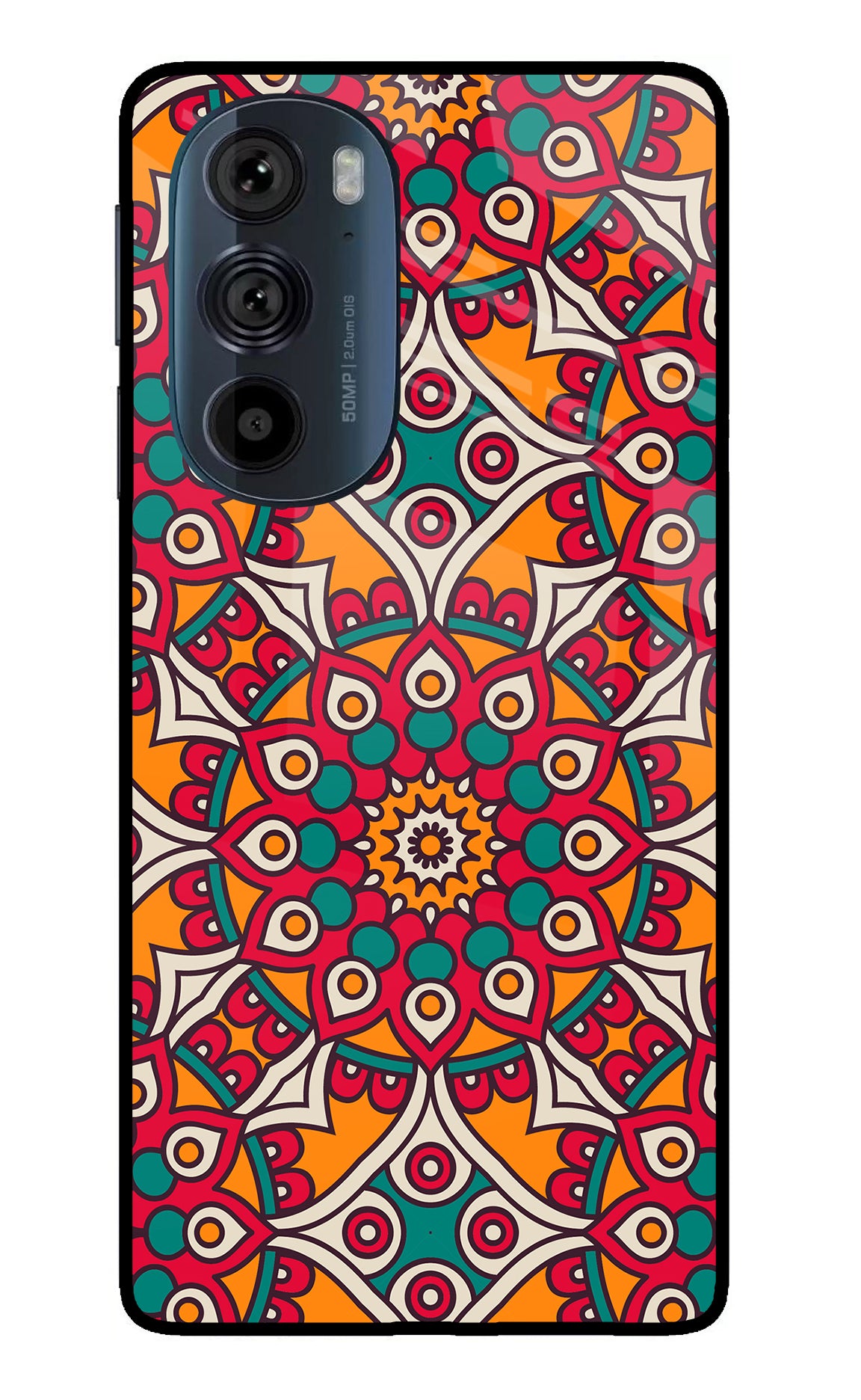 Mandala Art Moto Edge 30 Pro Glass Case