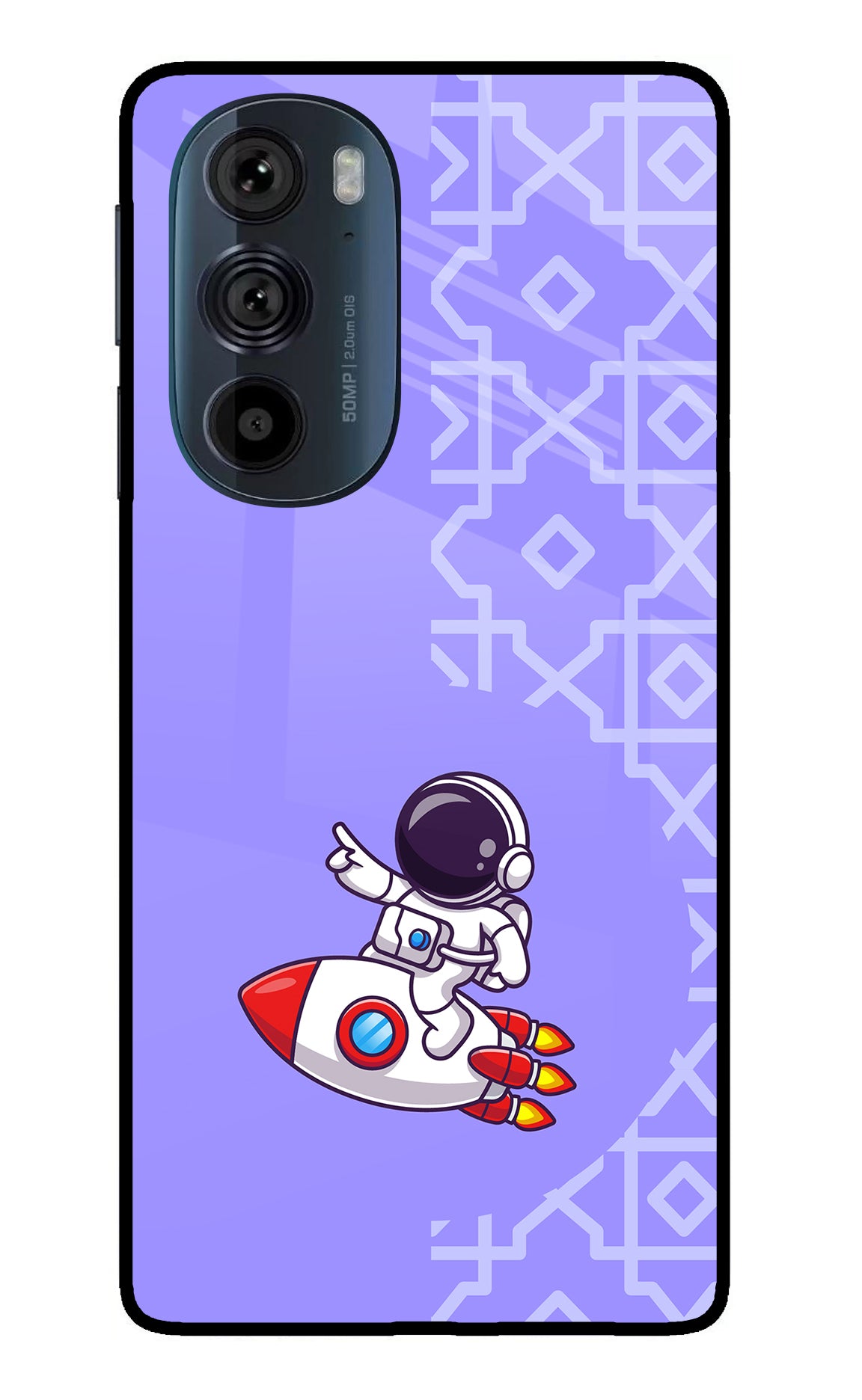 Cute Astronaut Moto Edge 30 Pro Glass Case