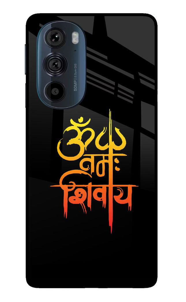 Om Namah Shivay Moto Edge 30 Pro Glass Case Back Cover by Casekaro
