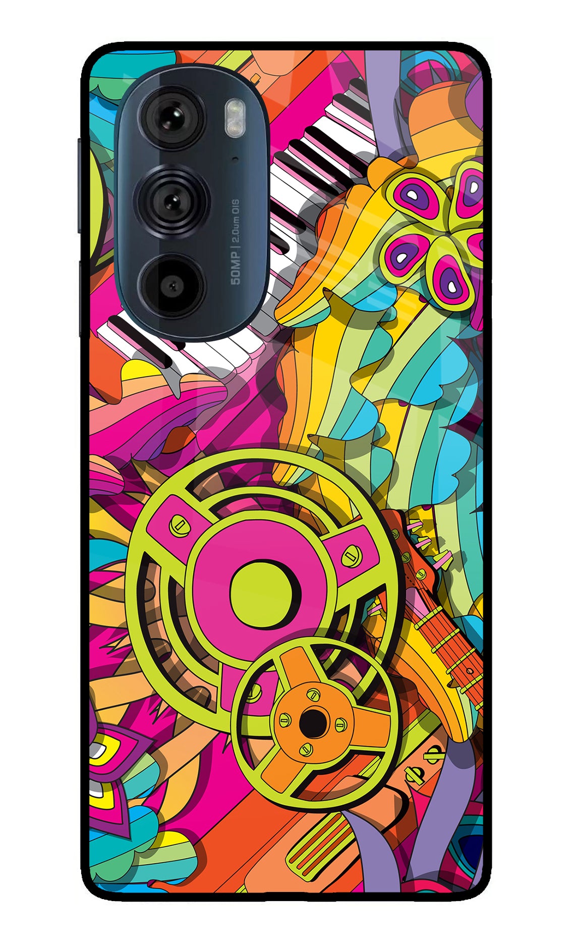 Music Doodle Moto Edge 30 Pro Glass Case