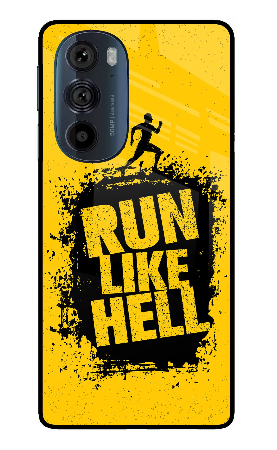 Run Like Hell Moto Edge 30 Pro Glass Case