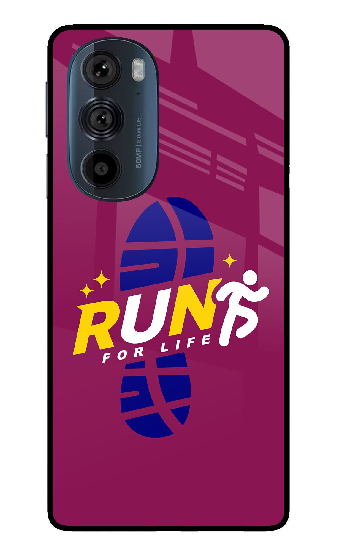 Run for Life Moto Edge 30 Pro Glass Case