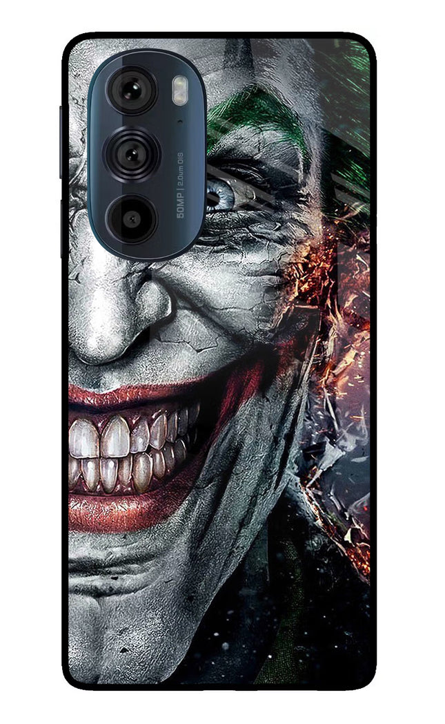 Joker Cam Moto Edge 30 Pro Glass Case Back Cover by Casekaro