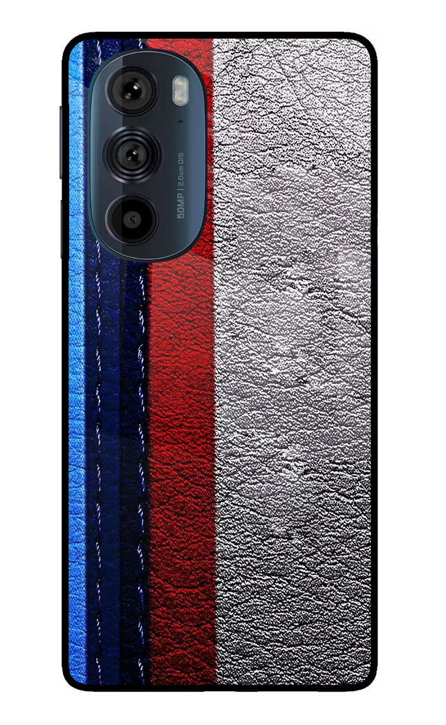 BMW Stripes Moto Edge 30 Pro Glass Case Back Cover by Casekaro