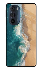 Ocean Beach Moto Edge 30 Pro Glass Case Back Cover by Casekaro