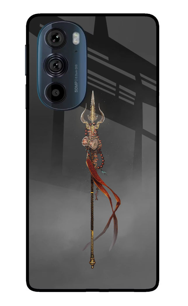 Shiv Trishul Moto Edge 30 Pro Glass Case Back Cover by Casekaro