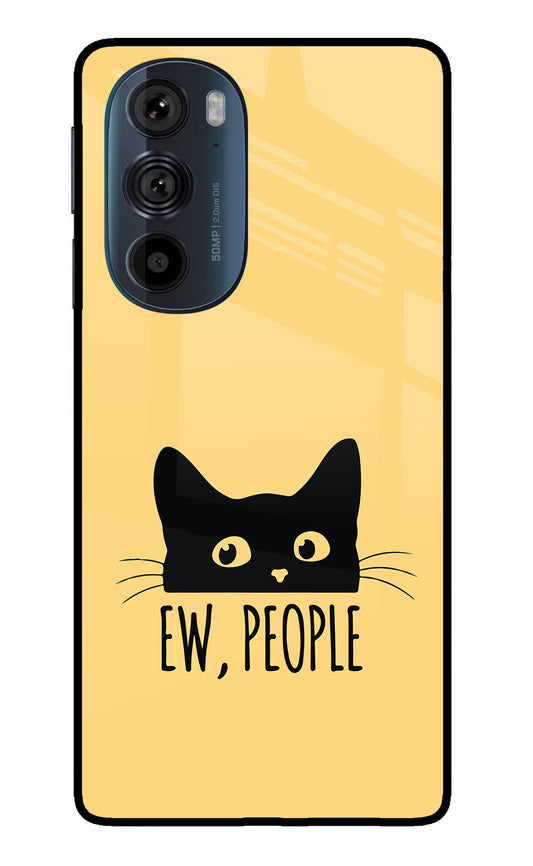 Ew People Catitude Moto Edge 30 Pro Glass Case