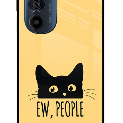 Ew People Catitude Moto Edge 30 Pro Glass Case