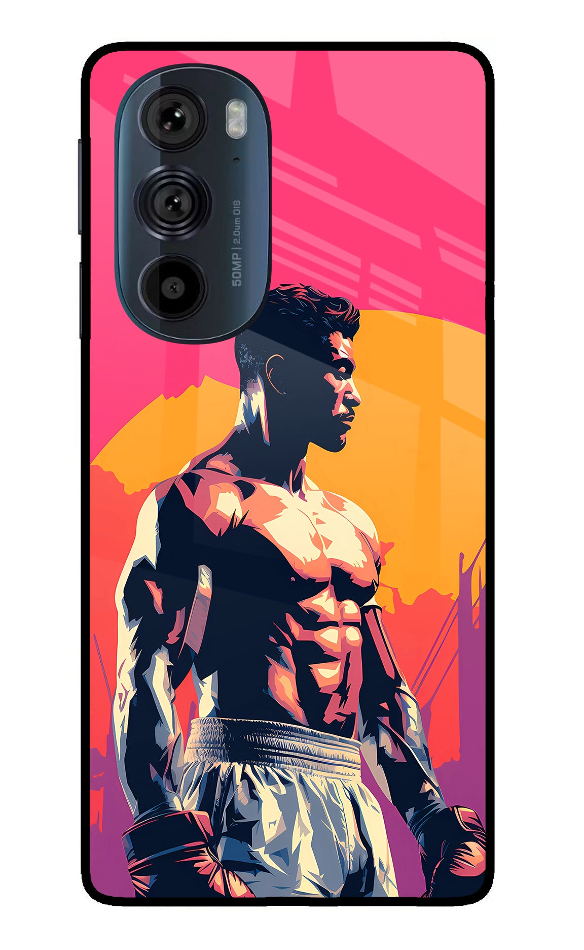 Sunset Warrior (AI Generated) Moto Edge 30 Pro Glass Case