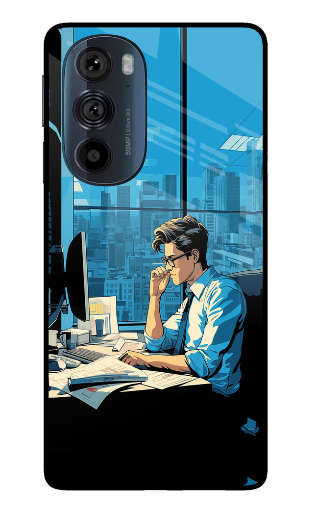 Focused Hustler (AI Generated) Moto Edge 30 Pro Glass Case Back Cover by Casekaro