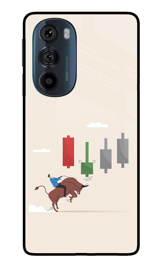 Bull Trading Momentum Moto Edge 30 Pro Glass Case Back Cover by Casekaro