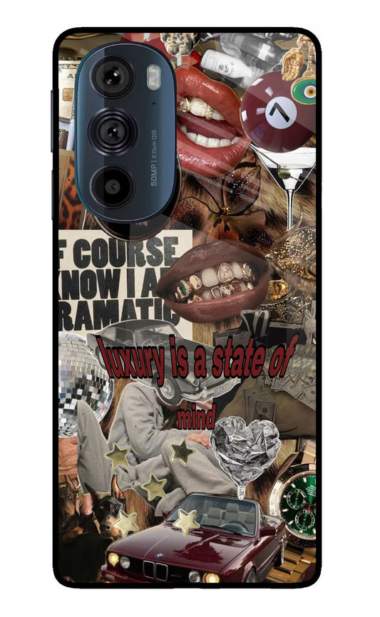 Luxury Moto Edge 30 Pro Glass Case