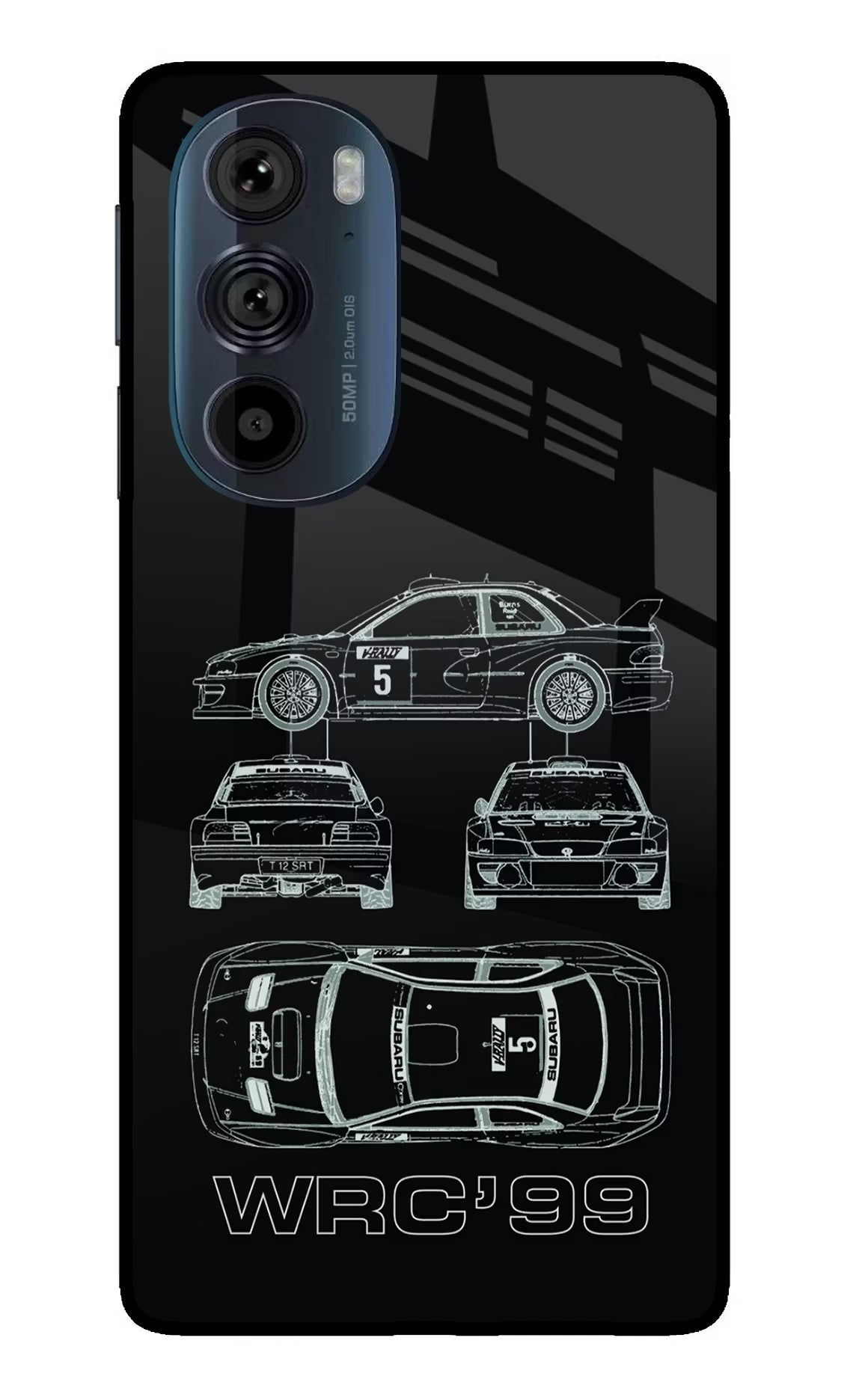 WRC'99 Moto Edge 30 Pro Glass Case Back Cover by Casekaro