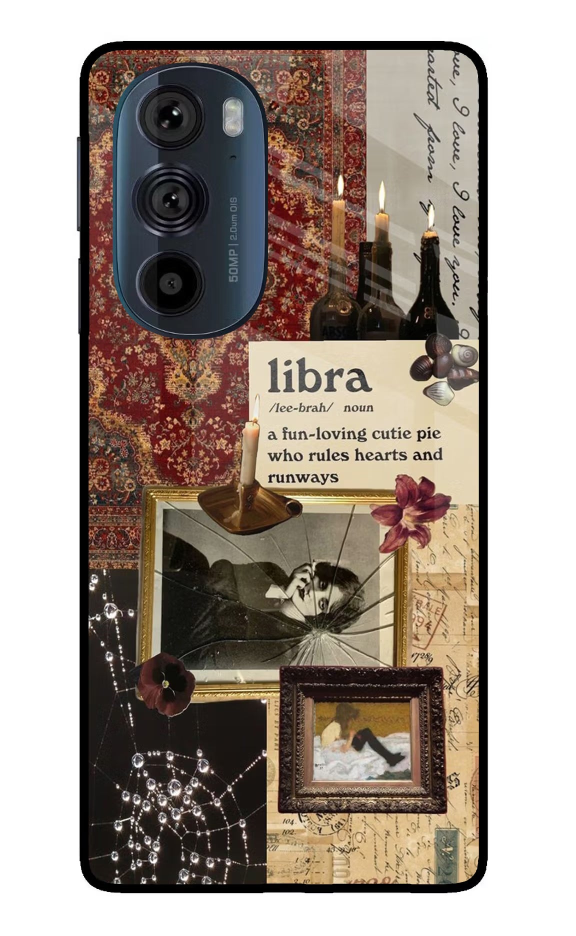 Libra Zodiac Moto Edge 30 Pro Glass Case Back Cover by Casekaro