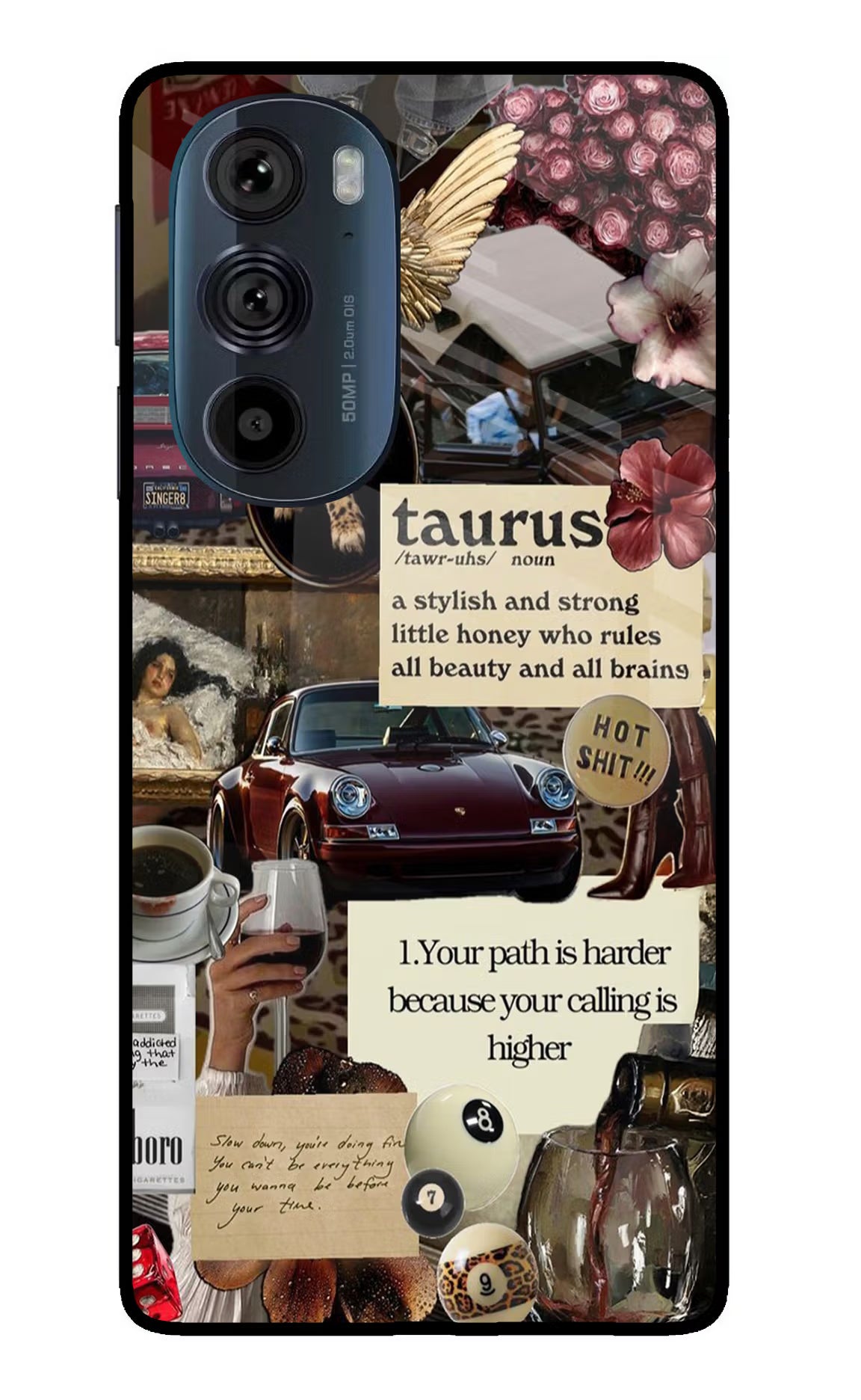 Taurus Zodiac Moto Edge 30 Pro Glass Case Back Cover by Casekaro