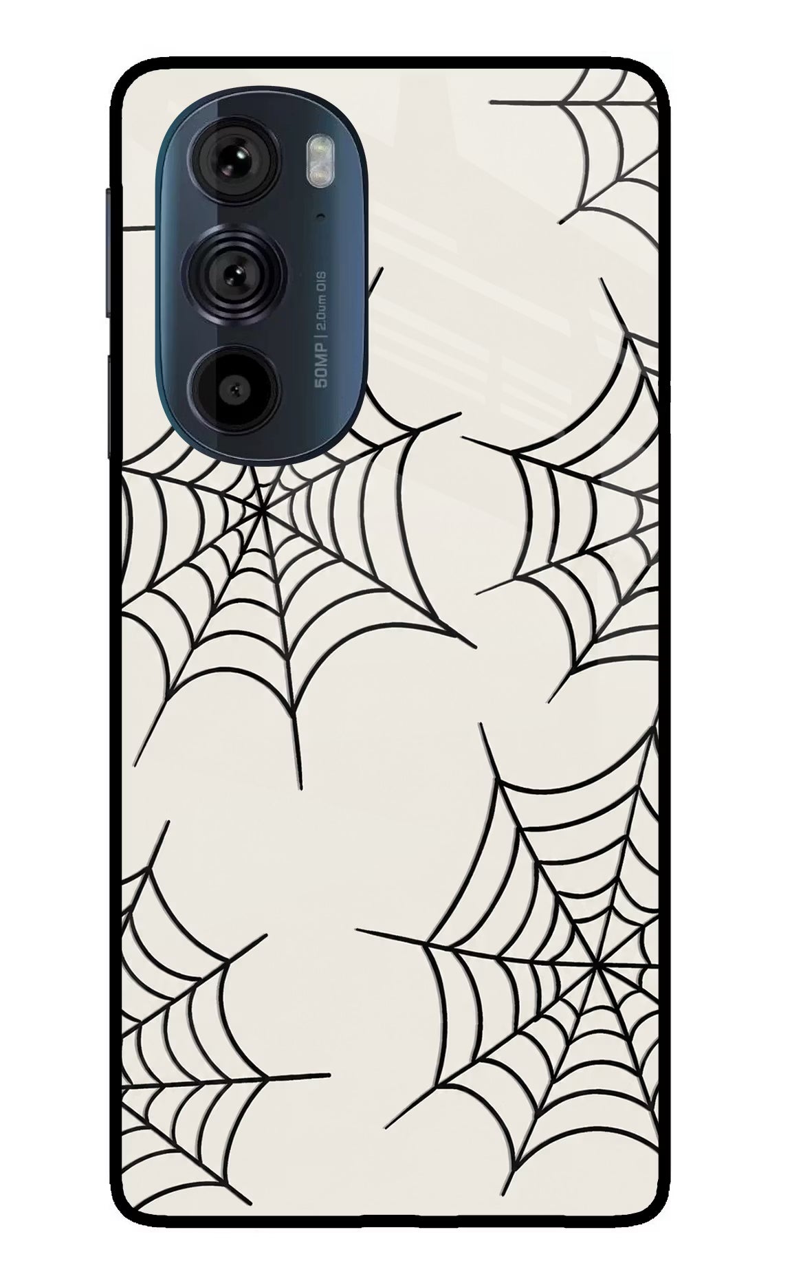 Spider Web Moto Edge 30 Pro Glass Case