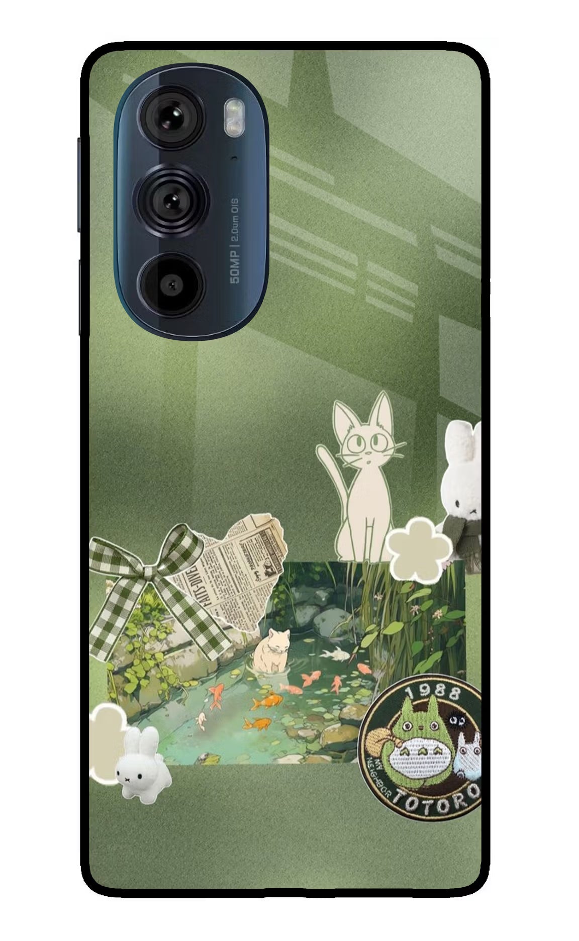 Aesthetic anime Moto Edge 30 Pro Glass Case