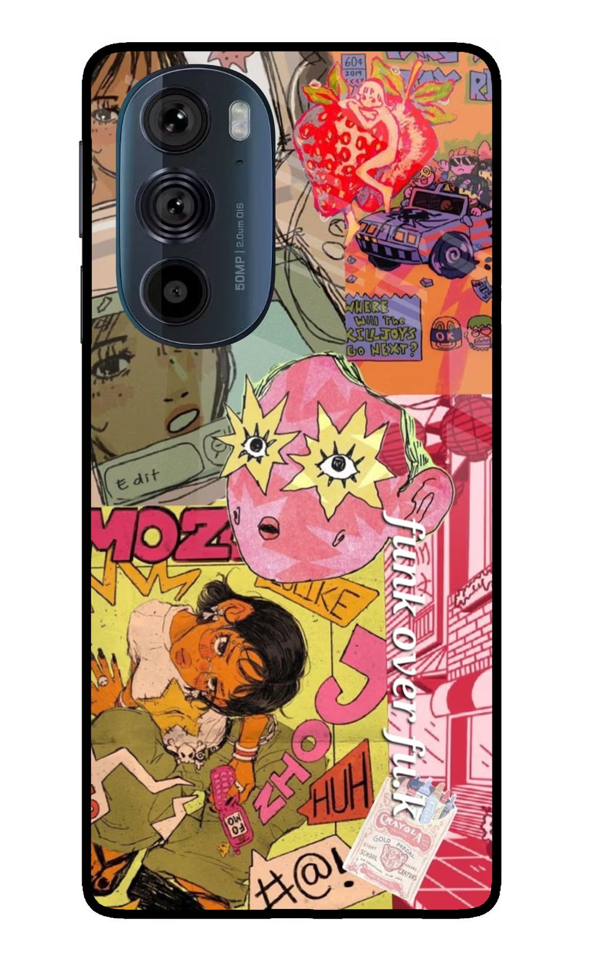 Funkover Moto Edge 30 Pro Glass Case Back Cover by Casekaro