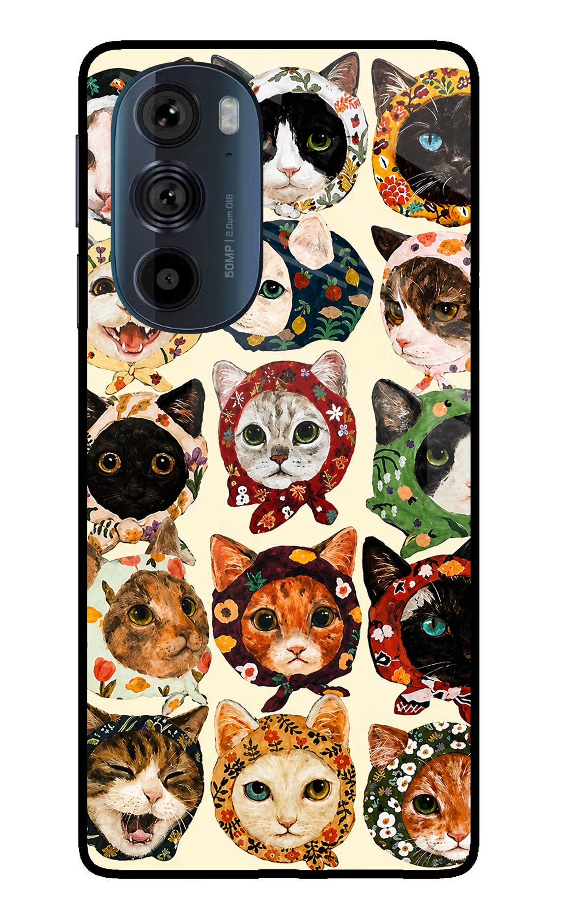 Cool Cat Moto Edge 30 Pro Glass Case