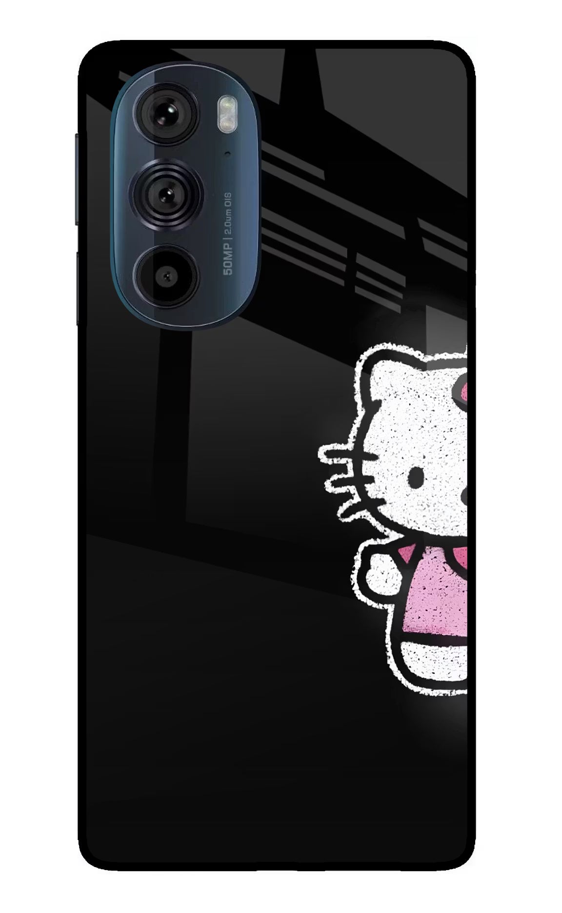 Kitty Charm Moto Edge 30 Pro Glass Case