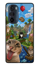Minecraft Cat Chaos Moto Edge 30 Pro Glass Case