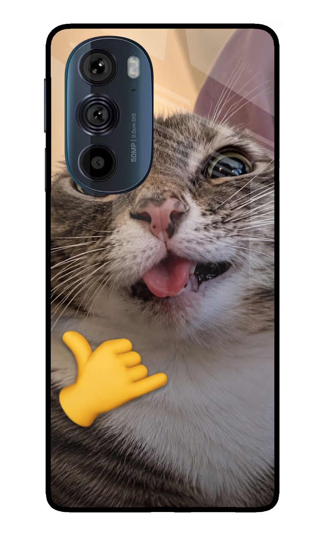 Silly Cat Call Moto Edge 30 Pro Glass Case