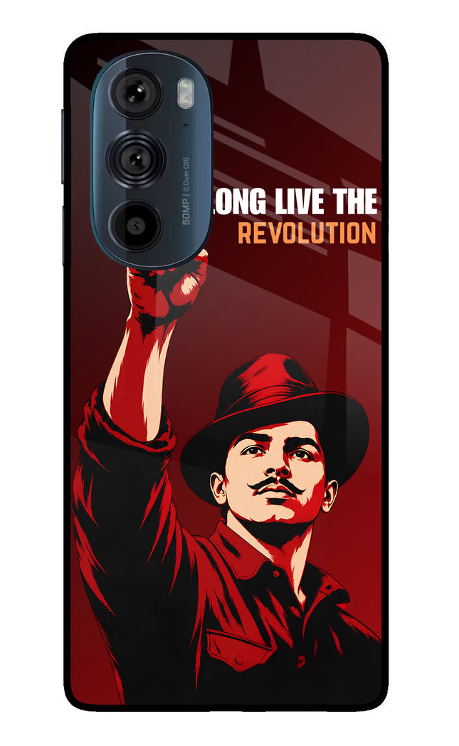 Bhagat Singh Revolution Moto Edge 30 Pro Glass Case