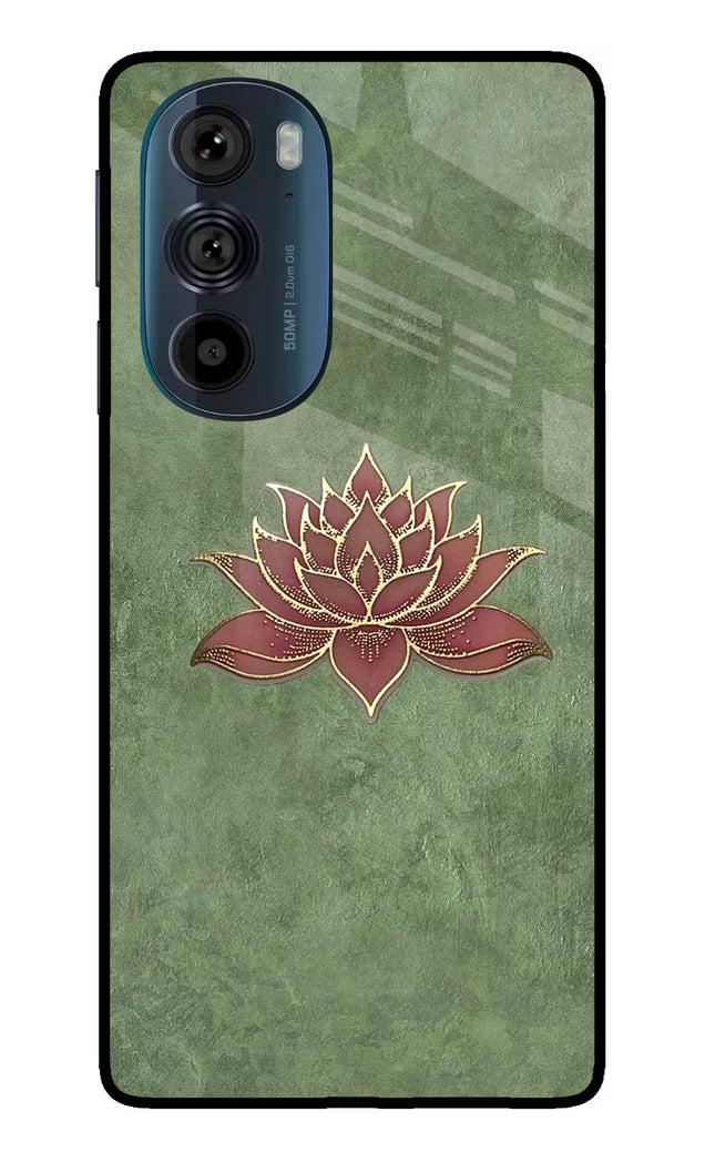 Lotus Grace Moto Edge 30 Pro Glass Case Back Cover by Casekaro