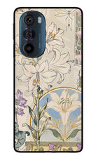 White Lily Moto Edge 30 Pro Glass Case Back Cover by Casekaro