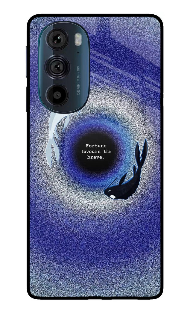 Dark Koi Moto Edge 30 Pro Glass Case Back Cover by Casekaro