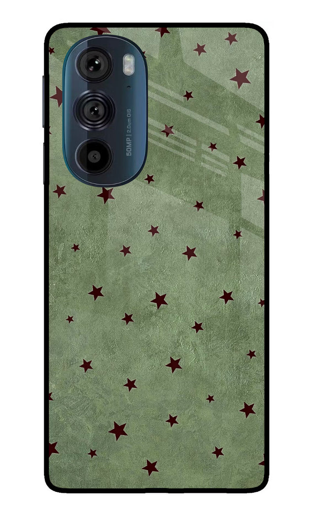 Green Stars Moto Edge 30 Pro Glass Case Back Cover by Casekaro