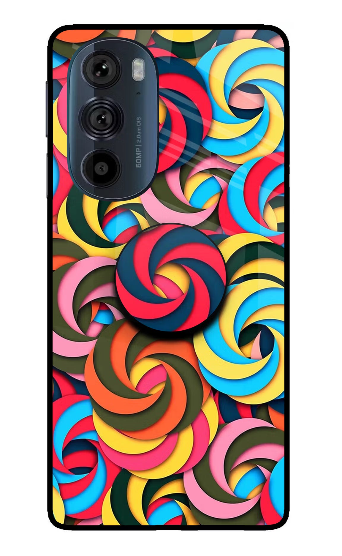Spiral Pattern Moto Edge 30 Pro Pop Case by Casekaro