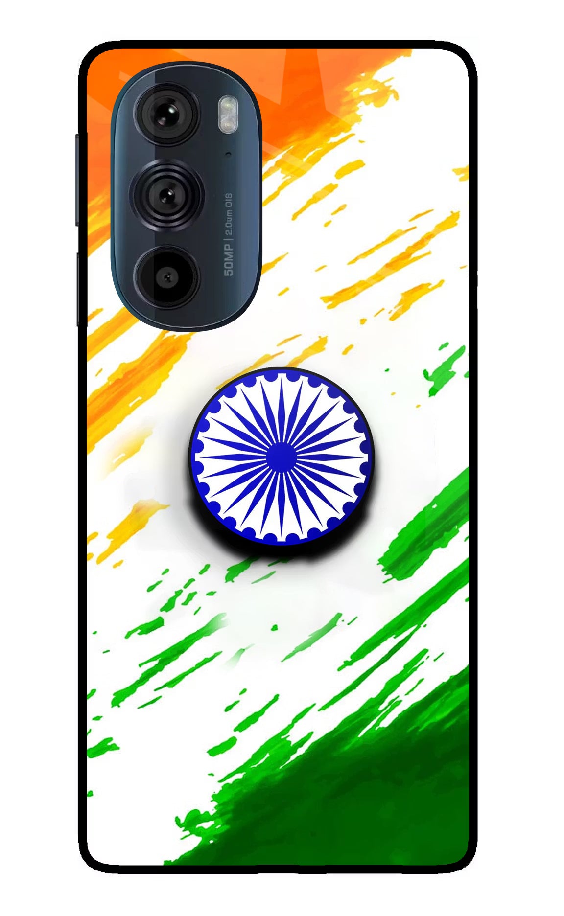 Indian Flag Ashoka Chakra Moto Edge 30 Pro Pop Case by Casekaro