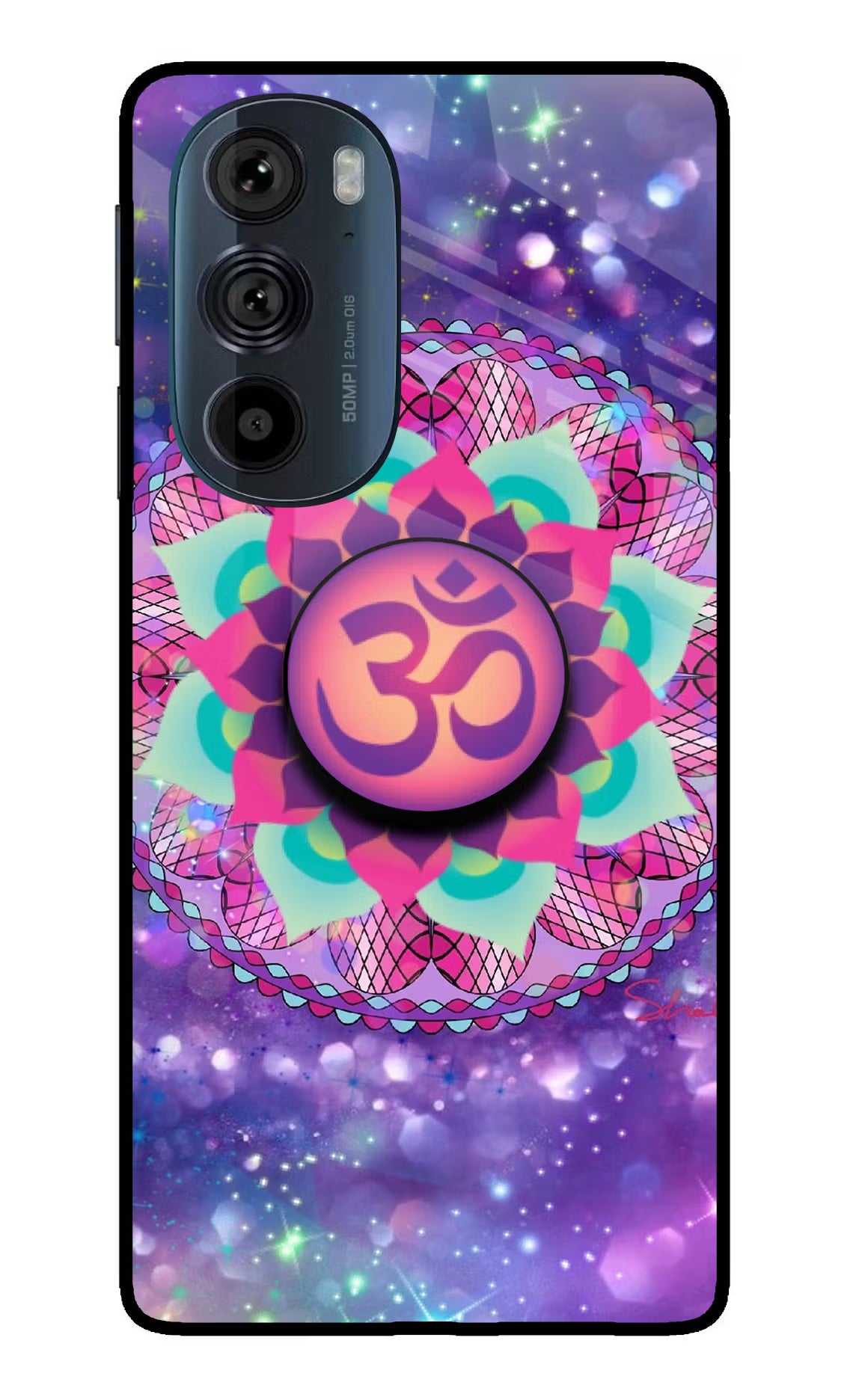 Om Purple Moto Edge 30 Pro Pop Case by Casekaro
