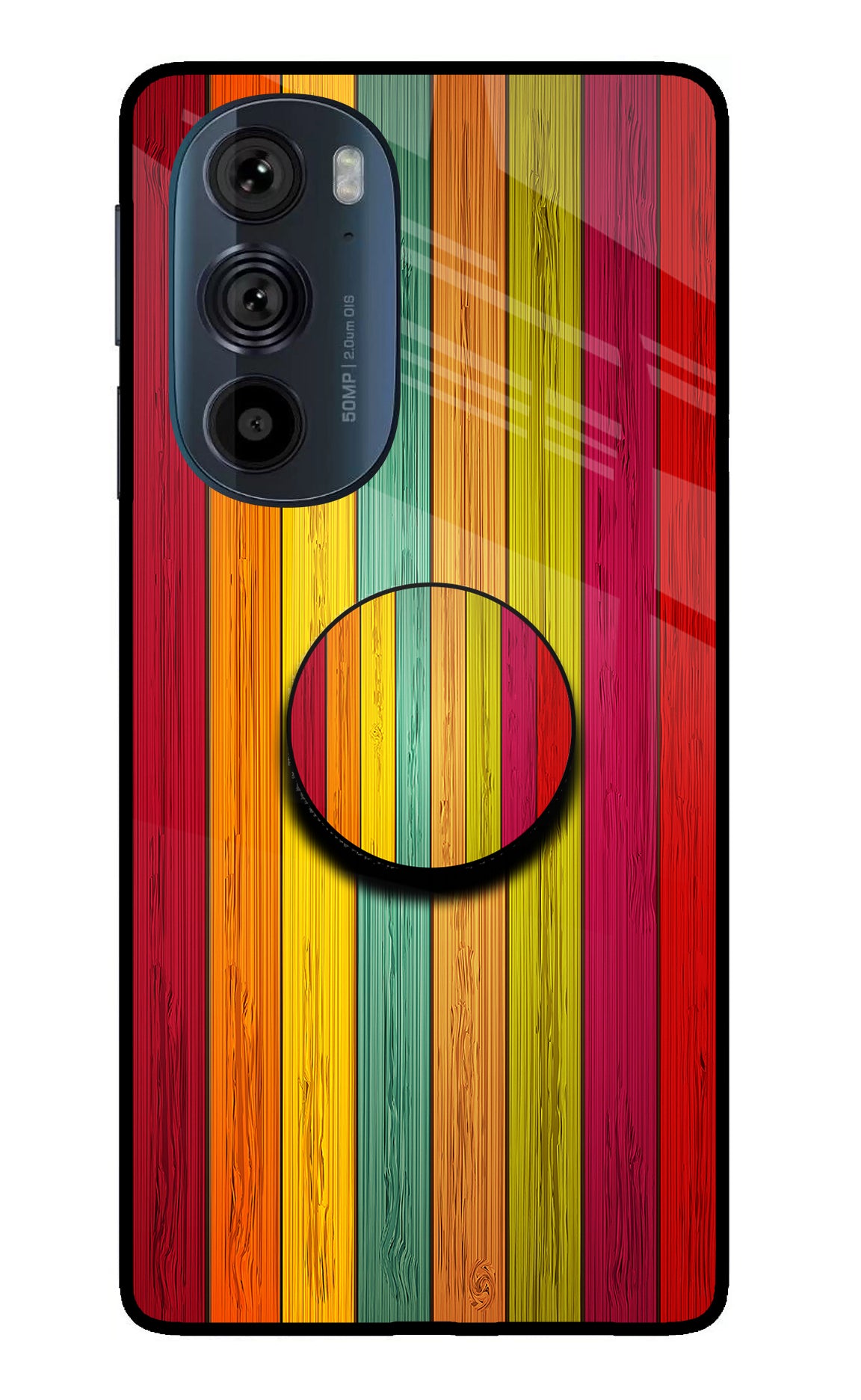 Multicolor Wooden Moto Edge 30 Pro Pop Case