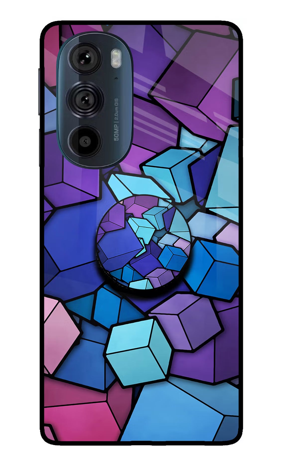 Cubic Abstract Moto Edge 30 Pro Pop Case by Casekaro