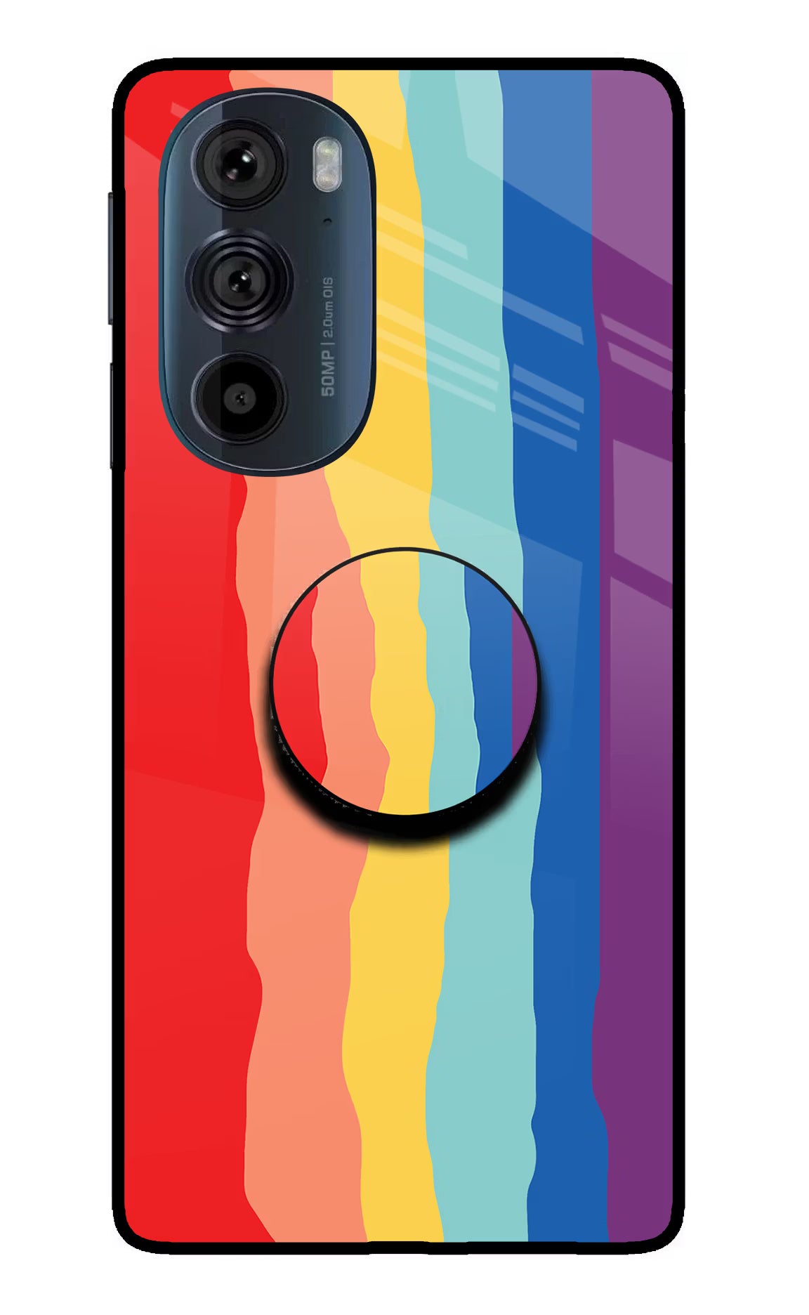 Rainbow Moto Edge 30 Pro Pop Case by Casekaro