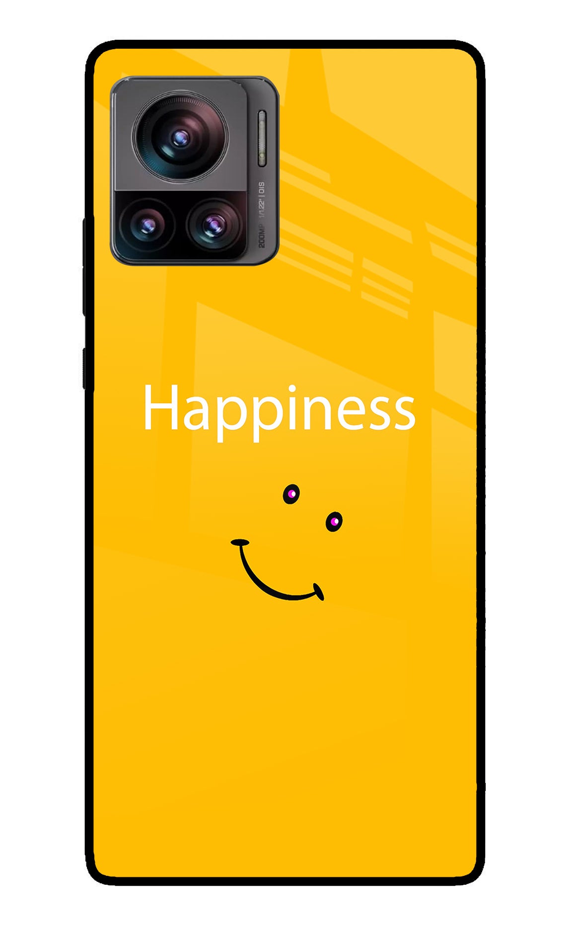 Happiness With Smiley Moto Edge 30 Ultra Glass Case