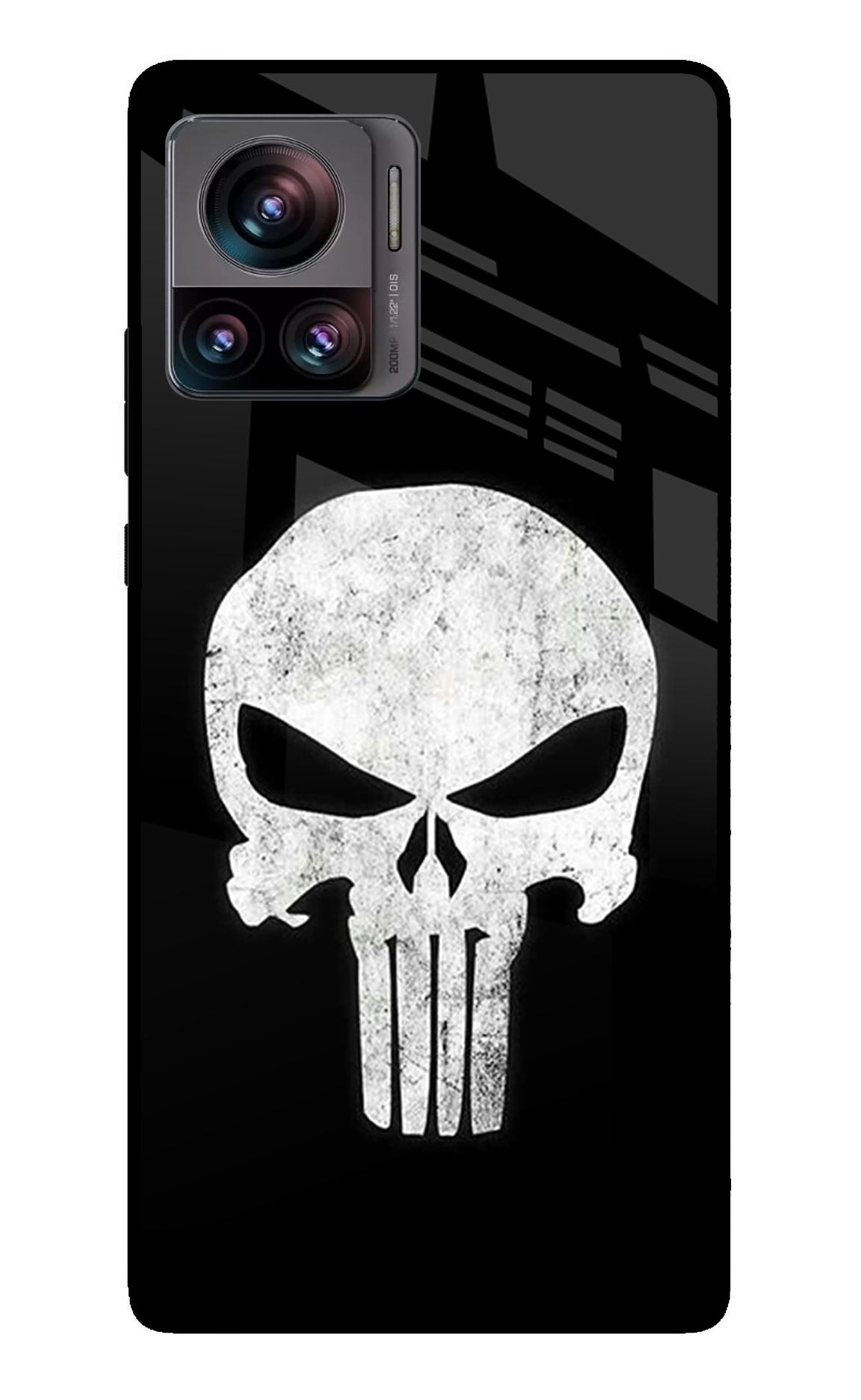 Punisher Skull Moto Edge 30 Ultra Glass Case